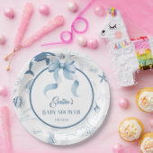 Speelse Ocean Blue Zee Life Baby shower Papieren Bordje (Feest)