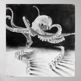 speelse octopus-poster poster