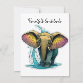 Speelse Olifant Bedankkaart (Voorkant)