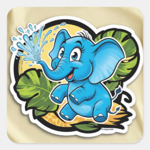 Speelse Olifant Sticker