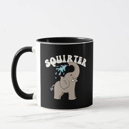 Speelse Olifant Water Spuitende Mok (Links)