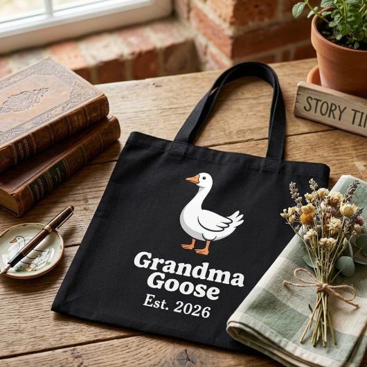Speelse oma-gans Est Jaar Lieve Gans Karakter Tote Bag
