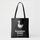 Speelse oma-gans Est Jaar Lieve Gans Karakter Tote Bag (Voorkant)