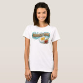 Speelse Oranje BRUNCH TIJD Tekst Design T-shirt (Voorkant volledig)