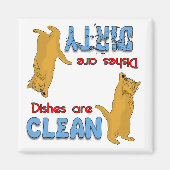 Speelse Oranje Cat Lovers Vaatwasser Magnet (Voorkant)