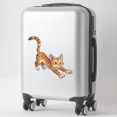 Speelse Oranje Katten Cartoon Sticker (Koffer)