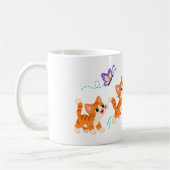 Speelse Oranje Kittens Koffiemok (Links)