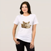 Speelse Oranje Tabby Cat Vrouwen T-shirt (Voorkant volledig)