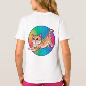 Speelse oranje tabby katje t-shirt (Achterkant)