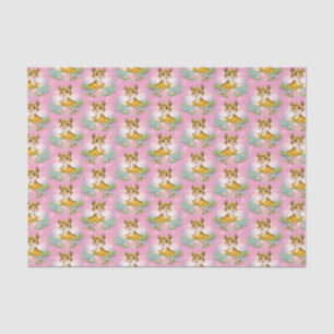 Speelse Oranje Tabby Kittens Tissue Paper Tissuepapier