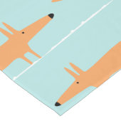 Speelse Oranje vossen op een pastelachtergrond | g Lange Tafelloper (Hoek)