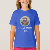 Speelse otter drijvend op rivier T-shirt (Voorkant)