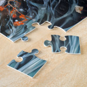 Speelse otter in vijver met weerspiegelingen legpuzzel (Zijkant)