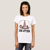 Speelse otterkunst - Zen Stone Balance T-shirt (Voorkant volledig)