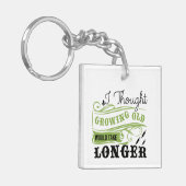 speelse ouder wordende Humor Sleutelhanger (Voorkant Links)