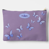 Speelse Paarse Blauwe Vlinder Doodle Etui (Achterkant)