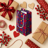 Speelse Paarse kleurrijk Ik hou van je Klein Cadeauzakje