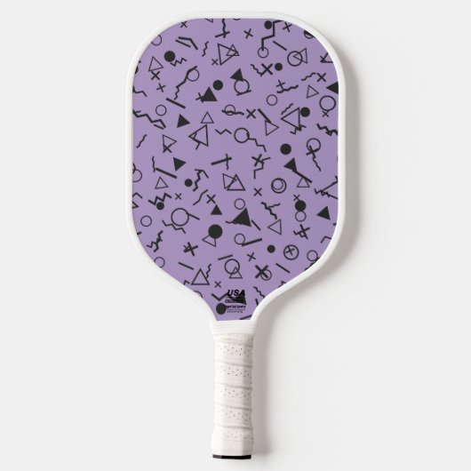 Speelse Paarse Pickleball Paddle (Achterkant)