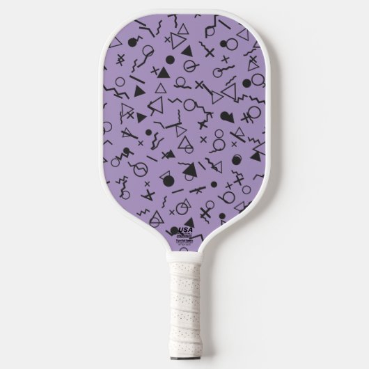 Speelse Paarse Pickleball Paddle (Voorkant)