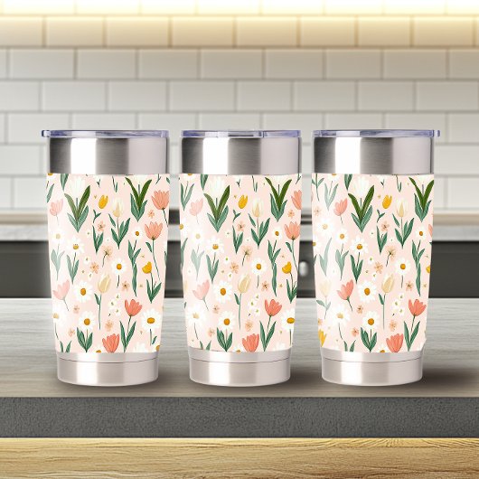 Speelse Paaspatroon 20oz Thermische Tumbler Geïsoleerde Drinkbeker