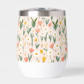 Speelse Paaspatroon Wijn Tumbler (Voorkant)