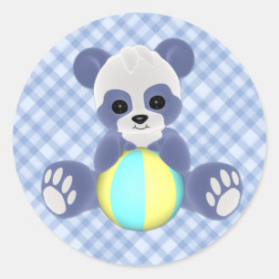 Speelse Panda Baby Boy Sticker