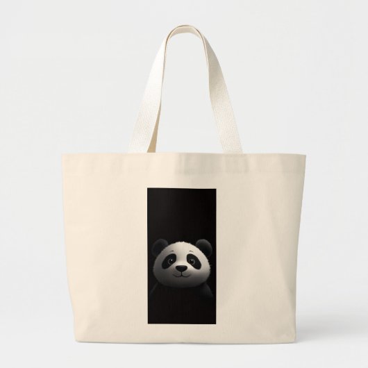 Speelse Panda Canvas tas (Voorkant)