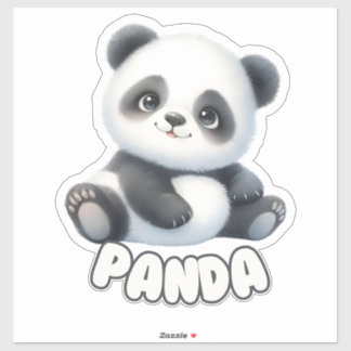 Speelse panda - kinderkamer sticker