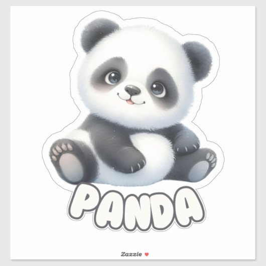 Speelse panda - kinderkamer sticker (Vel)