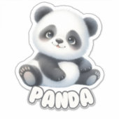 Speelse panda - kinderkamer sticker (Voorkant)