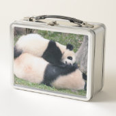 Speelse Panda Metal Lunchbox (Voorkant)