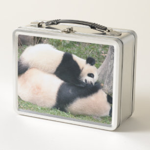 Speelse Panda Metal Lunchbox