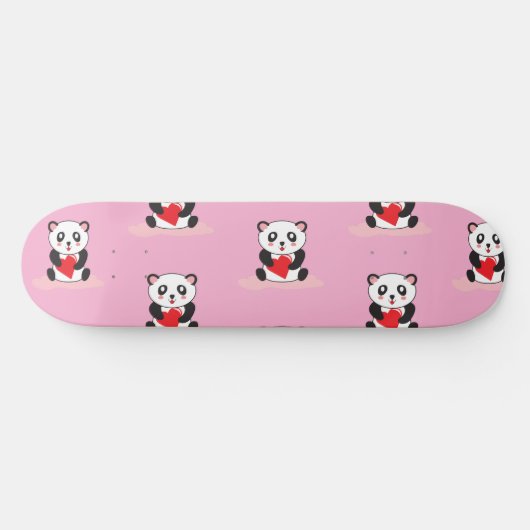 Speelse Panda Skateboard voor alle leeftijden (Horizontaal)