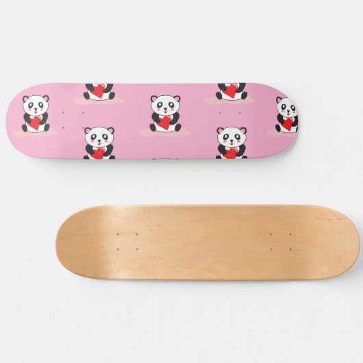 Speelse Panda Skateboard voor alle leeftijden (Horizontaal)
