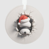 Speelse Panda Vakantie Uitbraak Ornament (achterkant)
