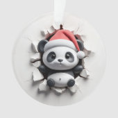 Speelse Panda Vakantie Uitbraak Ornament (voorkant)