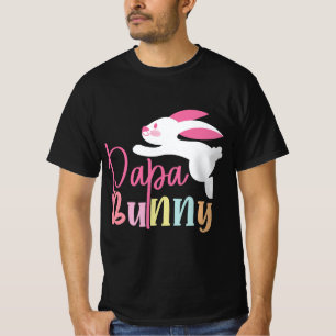 Speelse Papa Bunny Easter Design T-shirt