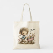 Speelse Pasen Aap Illustratie Tote Bag (Achterkant)