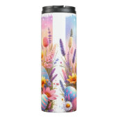 Speelse Pasen Brushstroke Koe Tumbler Thermosbeker (Achterkant)