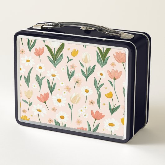 Speelse Pasen Patroon Lunchbox (Achterkant)