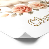 Speelse pastel eenhoorn met rozen poster (Hoek)