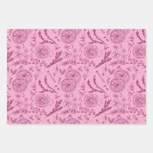 Speelse pastel grillige moderne Nordic Line Art Inpakpapier Vel (Voorkant 2)