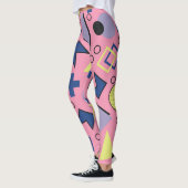 Speelse Pastel Memphis Vormen Leggings (Links)