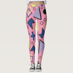 Speelse Pastel Memphis Vormen Leggings
