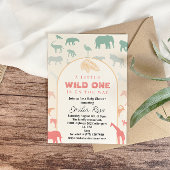 Speelse Pastel Oerwoud Wild One Baby shower Safari Kaart