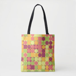 Speelse pastel Tegels Tote Bag