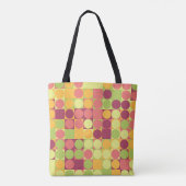 Speelse pastel Tegels Tote Bag (Achterkant)