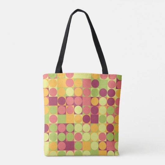 Speelse pastel Tegels Tote Bag (Achterkant)