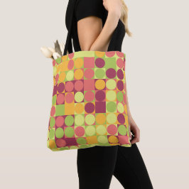 Speelse pastel Tegels Tote Bag