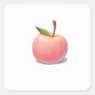 Speelse pastelillustratie vierkante sticker